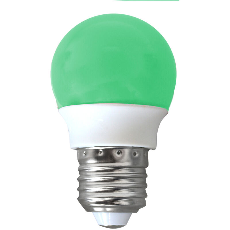 

Lámpara esférica Led colores E27 2W verde 120° ( 2002376) - GSC