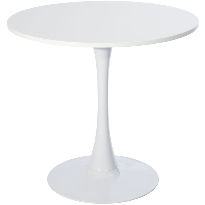 

2007 Mesa de comedor redonda blanca de 4 plazas
