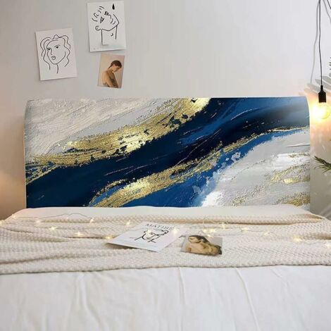 200cm (2) Housse De Tête De Lit Protecteur De Têtede Lit Élégant Décoration De Chambre À Coucher Housse De Tête De Lit Anti-poussière Extensible Simple Double King Super King