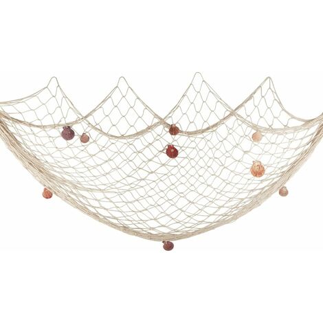 Decorative Nautical Fish Netting - Cotton Sea Net, Sea Party Decor, Fishing  Theme Party Decorations, Fish Net, Beige - 200cm x 130cm