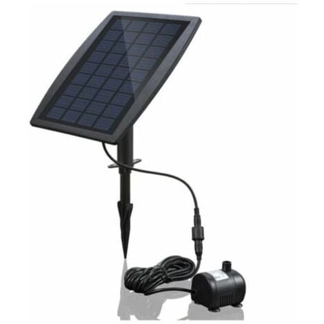 200L/H Solar Water Pump with Solar Panel, Garden Fountain, Garden Fountain, Solar Fountain with Plug, Brushless Solar Pond Pump, 9V 2.5W Water Pump MUMU