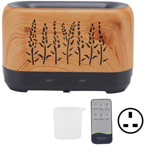 200ml Flame Diffuser Humidifier Portable Noiseless Aroma Diffuser with Remote Control for Home Office Yoga 100‑240V UK Plug