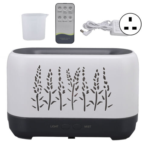 200ml Flame Humidifier Super Quiet Essential Oil Diffuser with Flame Light for Home Office 100‑240V UK Plug