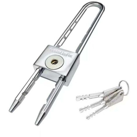 200mm Cadenas à Anse Longue avec Cadenas en Acier Laminé Imperméable à l'eau pour Porte, Armoire, Longue Poutre