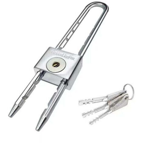 200mm Cadenas à Anse Longue avec Cadenas en Acier Laminé Imperméable à l'eau pour Porte, Armoire, Longue Poutre