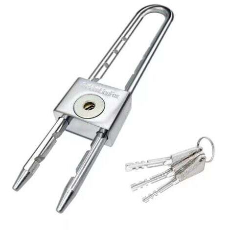 200mm Cadenas à Anse Longue avec Cadenas en Acier Laminé Imperméable à l'eau pour Porte, Armoire, Longue Poutre