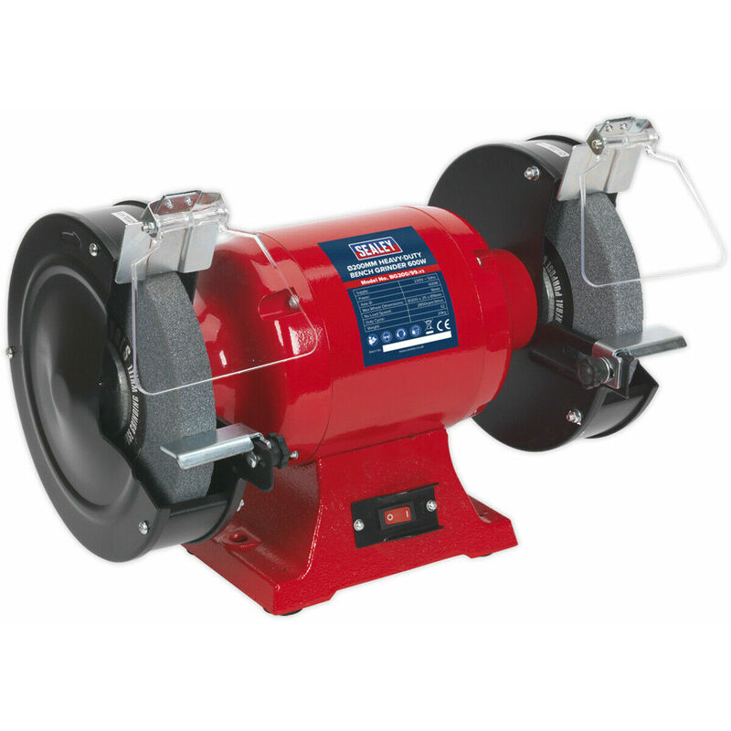 Loops - 200mm Heavy Duty Bench Grinder - 600W Copper Wound Induction Motor - Two Stones