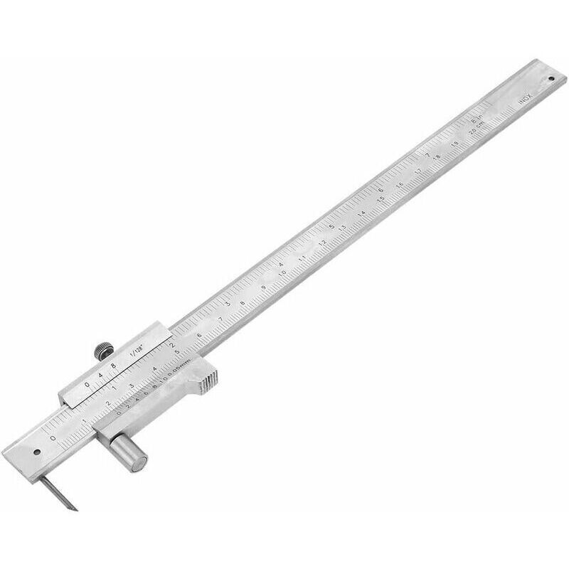 0-200mm Marking Caliper with Parallel Marking Gauge Ruler, Carbide Row