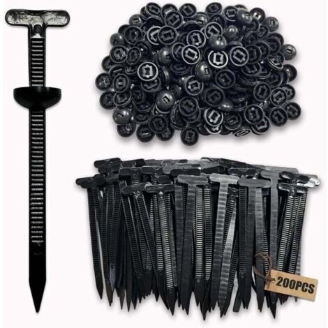 200PCS Serre Cable Nylon Universal Cable Tie Buckle Attaches Autobloquantes Universelles en Nylon Rivets en Plastique pour Réparation Automobile Fixation Rapide et Trou