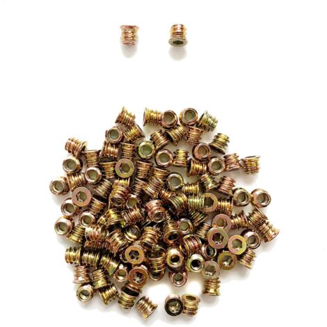200pcs Socket Screws M6 x 10mm Threaded Hex Nut Insert Screws for Woodworking Furniture Leg Stopper Nuts