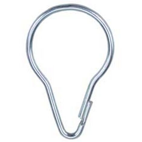 200PZ ANELLI A PRESSIONE PER TENDE IN ACCIAIO NICHELATO - ø mm.35x58h. medi