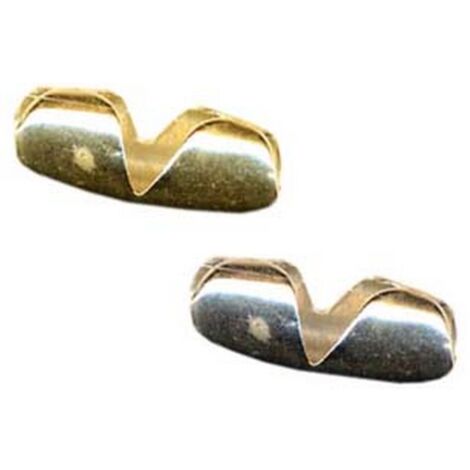 200PZ CHIUSURE PER CATENA A PERLINE in ottone nichelato