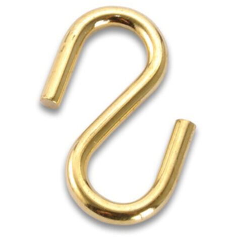 200PZ GANCI S PER CATENE DIMENSIONI 2,4 MM FERRO OTTONATO