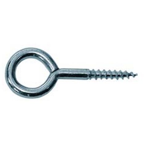 200PZ OCCHIOLO CON VITE PER LEGNO ACCIAIO ZINCATO - mm.21x70 -  mm.4,5x25
