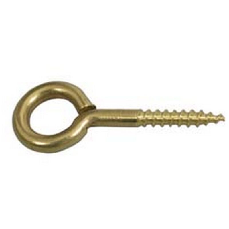 200PZ occhiolo con vite per legno ottone lucido