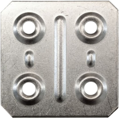 200PZ PIASTRINA QUADRA 40X40 MM ZINCATA