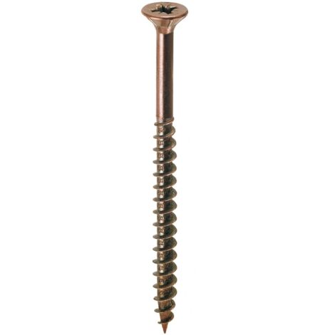 200PZ VITI A LEGNO TESTA SVASATA PIANA BRONZATE 3,5X50