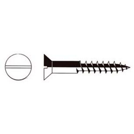 200PZ VITI PER LEGNO TESTA SVASATA PIANA - ø mm.6x60 ferro bronzato