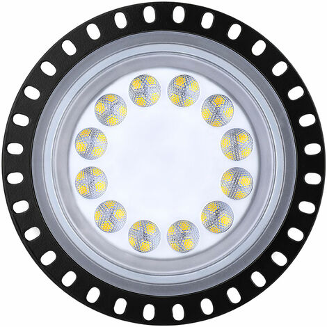 200W UFO LED High Bay Lumière, Projecteur LED Industrielle ，Éclairage Blanc Froid, Spots LED Baie Haute IP65 Étanche ，pour Garage/Usine/Atelier/Parkings/Gymnase Eclairage Intérieur et Extérieur