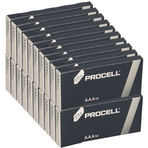 200x Procell AAA MN2400 Micro Batterie