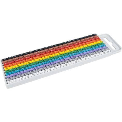 200x Repères de câbles 10 bandes de 0 à 9 pour fils 4 à 6 mm²