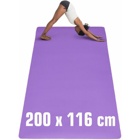 200x116 Tapis de Sport XXL - 6mm Tapis de Yoga Large Tapis Fitness