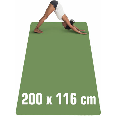 EYEPOWER 200x116 XXL Fitnessmatte - 6mm Extra Breite Yogamatte - Rutschfeste Sportmatte