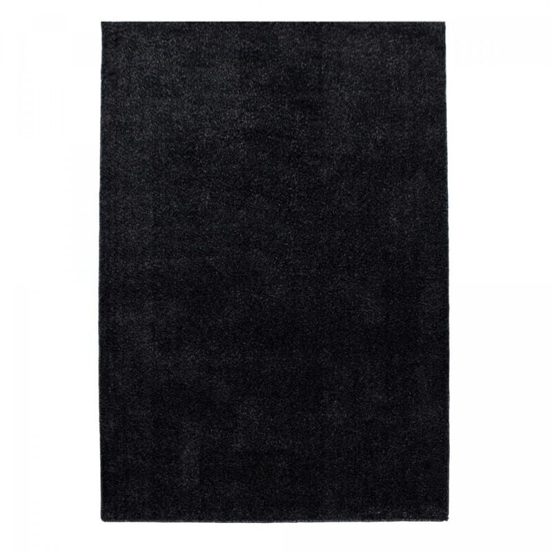 Jadorel - Tapis salon et chambre 60x100 anthracite rectangle tissé motif uni soula