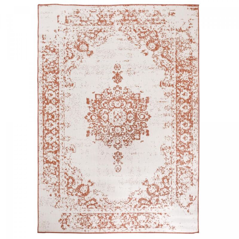 Tapis extérieur, kilim reversible EX1 ORI 240x340 marron et crème