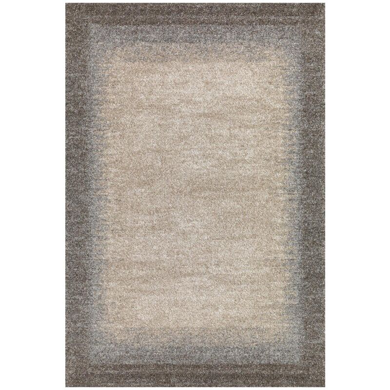 Dezenco - Tapis salon et chambre 120x170 marron rectangle tissé motif faux uni unilegant