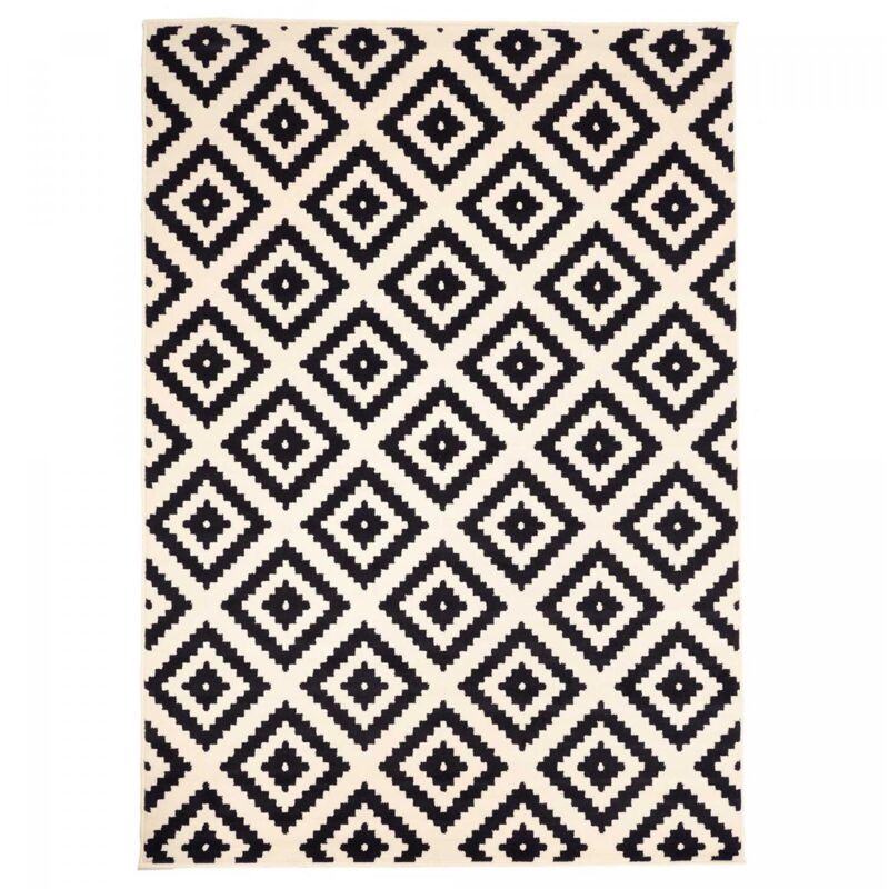 Tapis salon et chambre 270x370 crème rectangle tissé motif scandinave AF1 roma