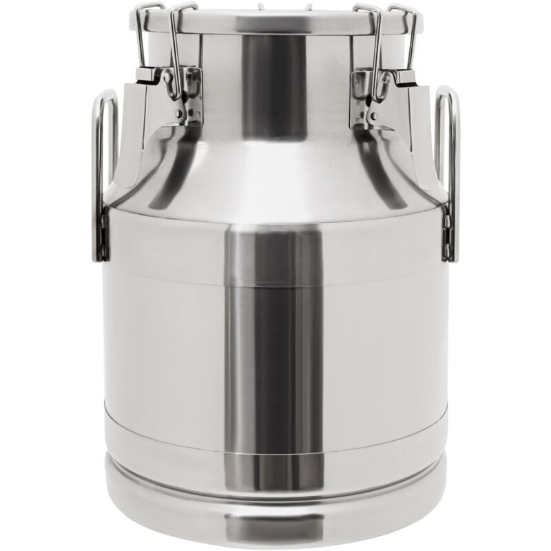 201 Pot à lait en acier inoxydable, 10 l, pichet de transport avec anse de transport, pour le transport ou le stockage du lait