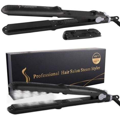 2018 Professionnel Argan Huile À Vapeur Lisseur Fer Plat Injection Peinture 450F Fers À Lisser Soins Des Cheveux Styling Outils