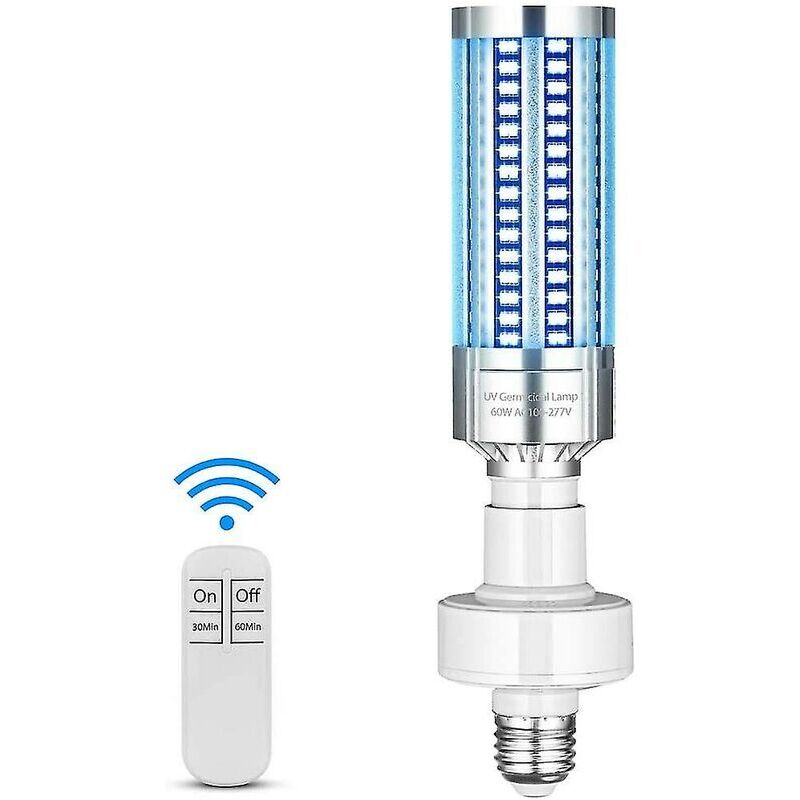 SNQ - 2020 dernière lampe de désinfection Uv ampoule de stérilisation Uv 60w 100-265v avec télécommande Timming sans Ozone