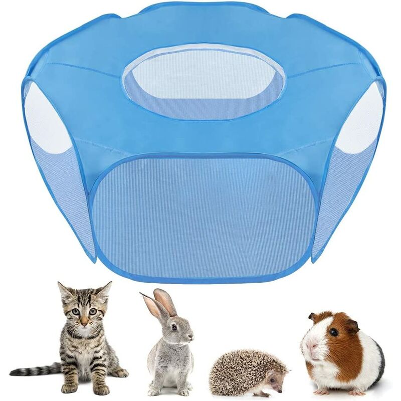 

2020 nueva valla para animales pequeños, jaula plegable para mascotas con cubierta superior para evitar escapes, valla retráctil transpirable y