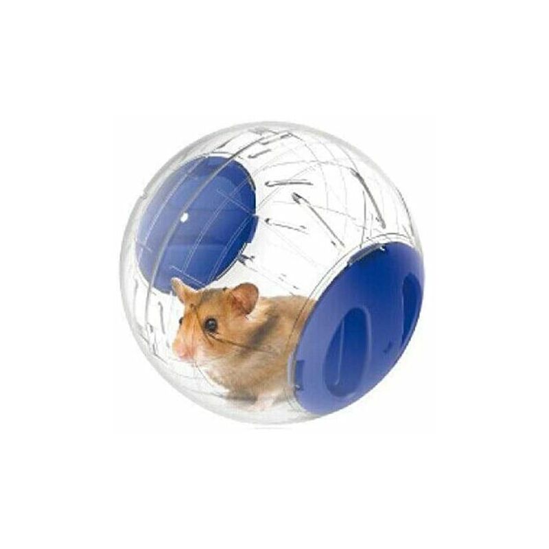 2021 12cm Boule Gym pour Hamsters et Souris en Plastique - Transparent Jouet Amusant Balle d'exercice pour Hamster Nain (bu)