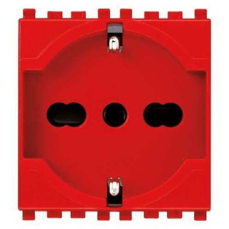 20210.R Enchufe 2P+T 16A Universal Rojo Eikon