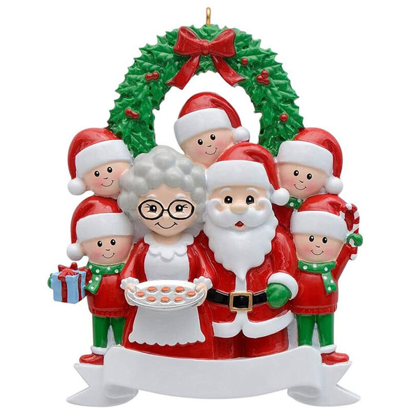 

Asupermall - 2022 Cuarentena arbol de Navidad Colgante DIY Deseos escritos a mano Muneco de nieve Sobrevivio Familia Resina Adorno colgante Ano nuevo