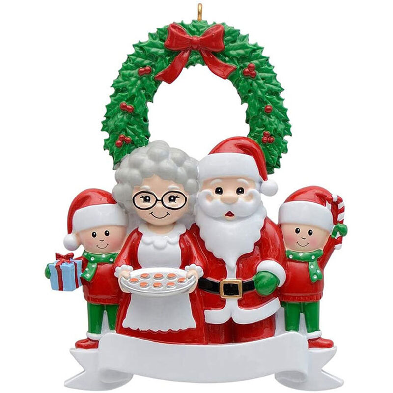 

Asupermall - 2022 Cuarentena arbol de Navidad Colgante DIY Deseos escritos a mano Muneco de nieve Sobrevivio Familia Resina Adorno colgante Ano nuevo