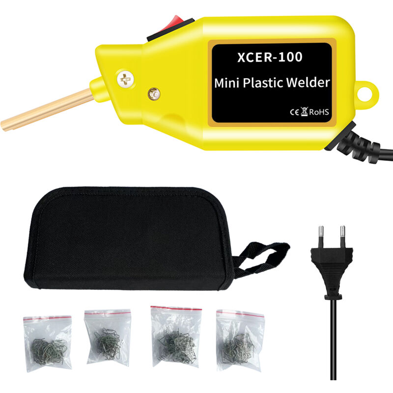 Lifcausal - Version 100W Mini Agrafeuse à Chaud Portable, Kit de Réparation de Pare-chocs de Voiture pour Machine à Souder Plastique Kit Pro de