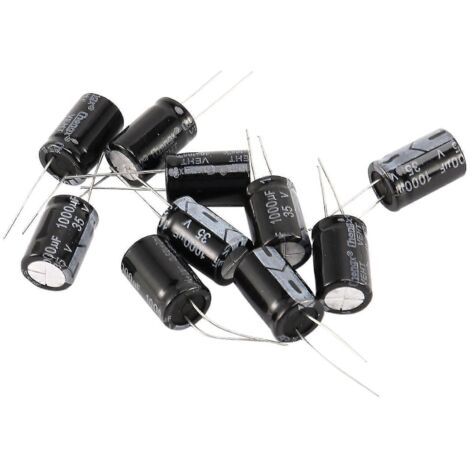 2024 10 condensateurs électrolytiques en aluminium 1000 µF 35 V 13 mm x 21 mm