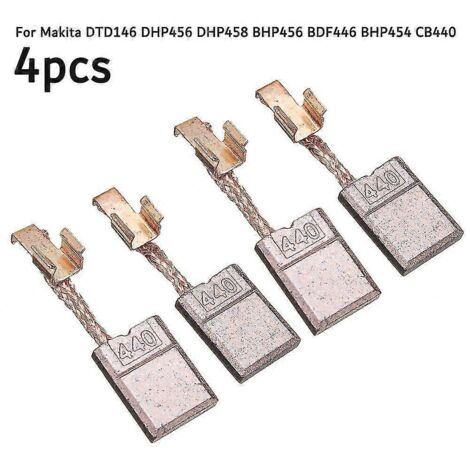 2024 4 balais de charbon pour marteau électrique sans fil Dtd146 Dhp456 Dhp458 Bhp456 Bdf446 Bhp454 Cb440
