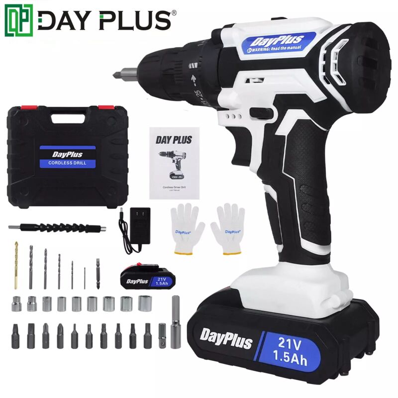 2024 Kit perceuse-visseuse à percussion sans fil Perceuse avec chargeur / accumulateurs