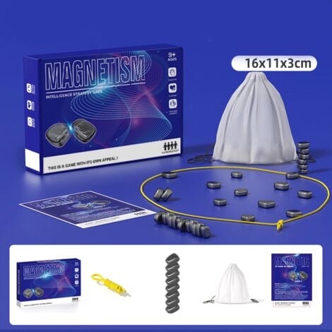 SJQKA 2024 Magnetic Game with String Set, Magnetic Chess Game for Kids and Adults, Multiplayer Strategy Board Game, Magnetic Chess Set for Family Games, Travel,