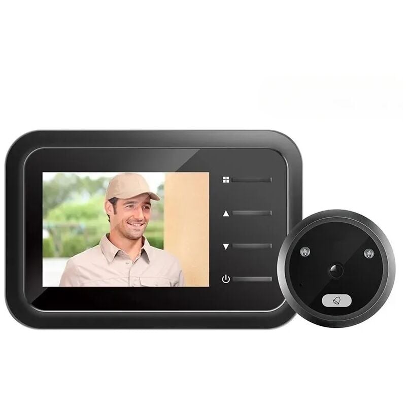 Ikodm - 2024 Nouvelle caméra de sonnette à judas lcd 2,4 pouces avec vision nocturne ir - Caméra de sécurité de sonnette de porte visuelle extérieure