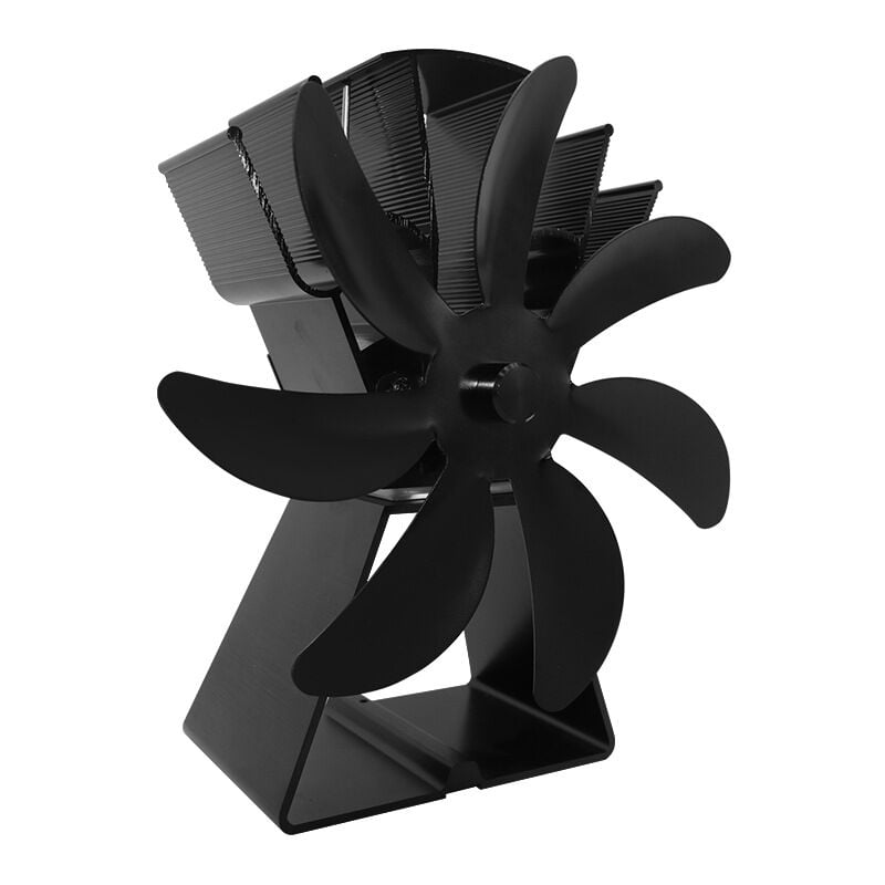 2024 Ventilador de estufa de leña de 7 aspas, ventilador de chimenea para estufa de leña/chimenea/gas/leños/estufa de pellets (7 aspas)