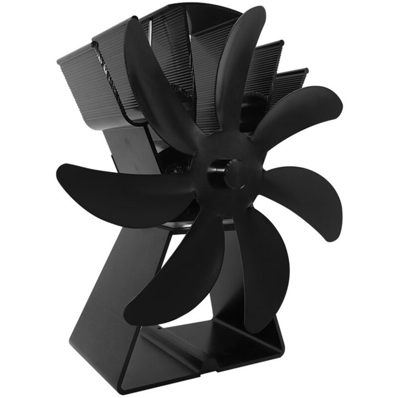 2024 Ventilador de estufa de leña de 7 aspas, ventilador de chimenea para estufa de leña/chimenea/gas/leños/estufa de pellets (7 aspas)