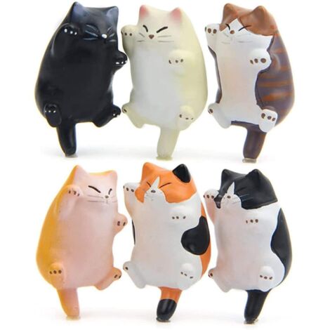 20246 pièces de chats rigolos, accessoires de décoration pour réfrigérateur et cuisine, parfaits pour un tableau blanc.