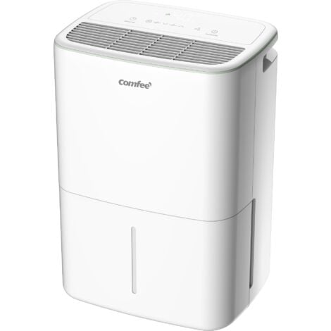 2025 COMFEE Déshumidificateur Portable 12L/Jour, 3 Modes au Choix, Réservoir Amobile 2,5L, Drainage Continu, Minuterie 24h