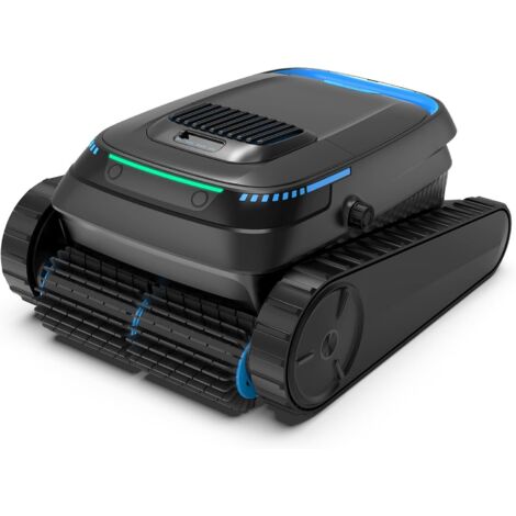 (2026 Upgrade) Robot de piscine Sol et Mur, Ligne d'eau, Aspirateur sans fil à batterie, Navigation intelligente, Puissant 18927 L/H, Nettoyeur pour piscines jusqu'à 170㎡ Noir -